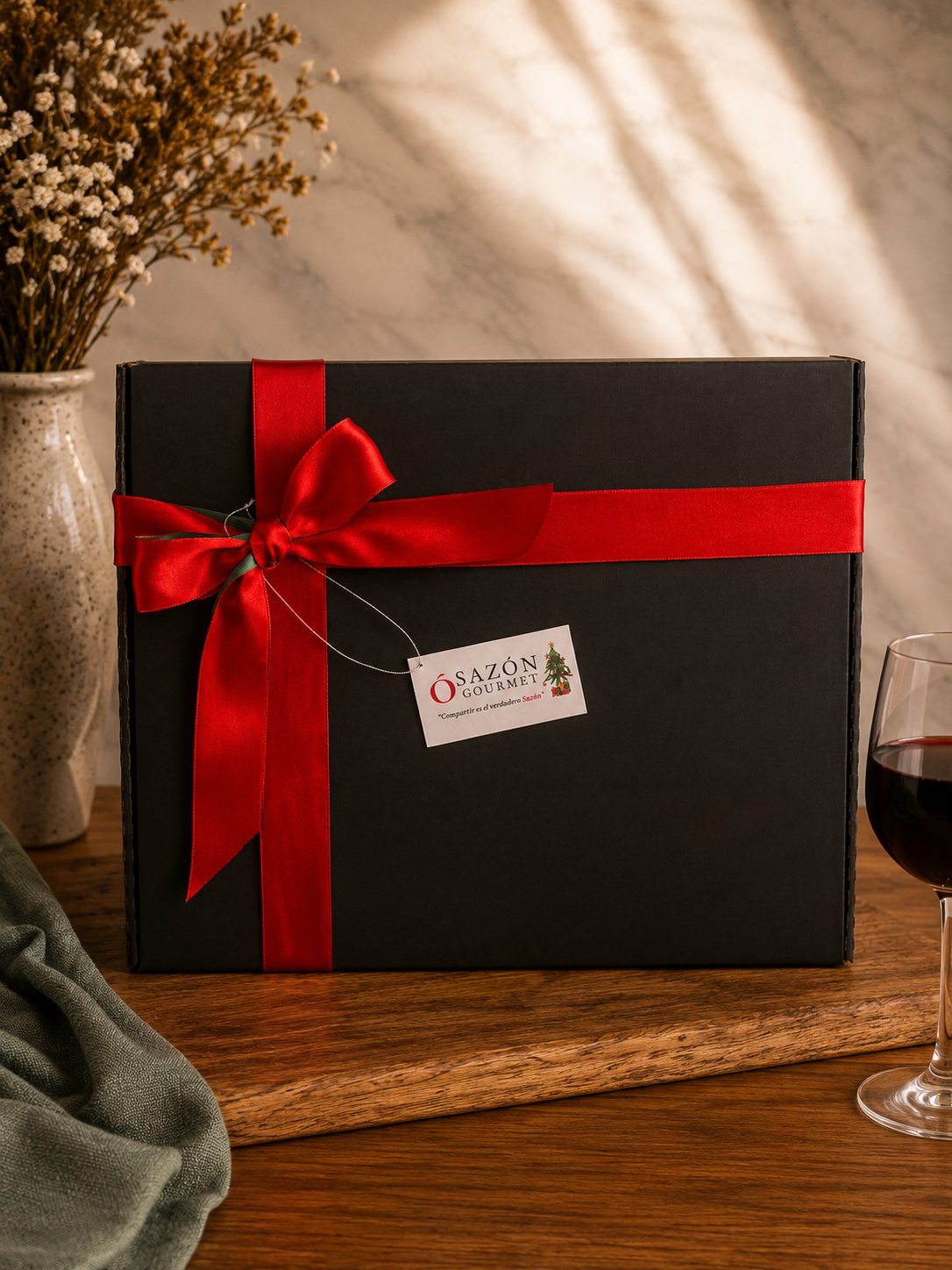 Megabox | Caja Gourmet con Tabla de Quesos, Vino y Mieles Artesanales