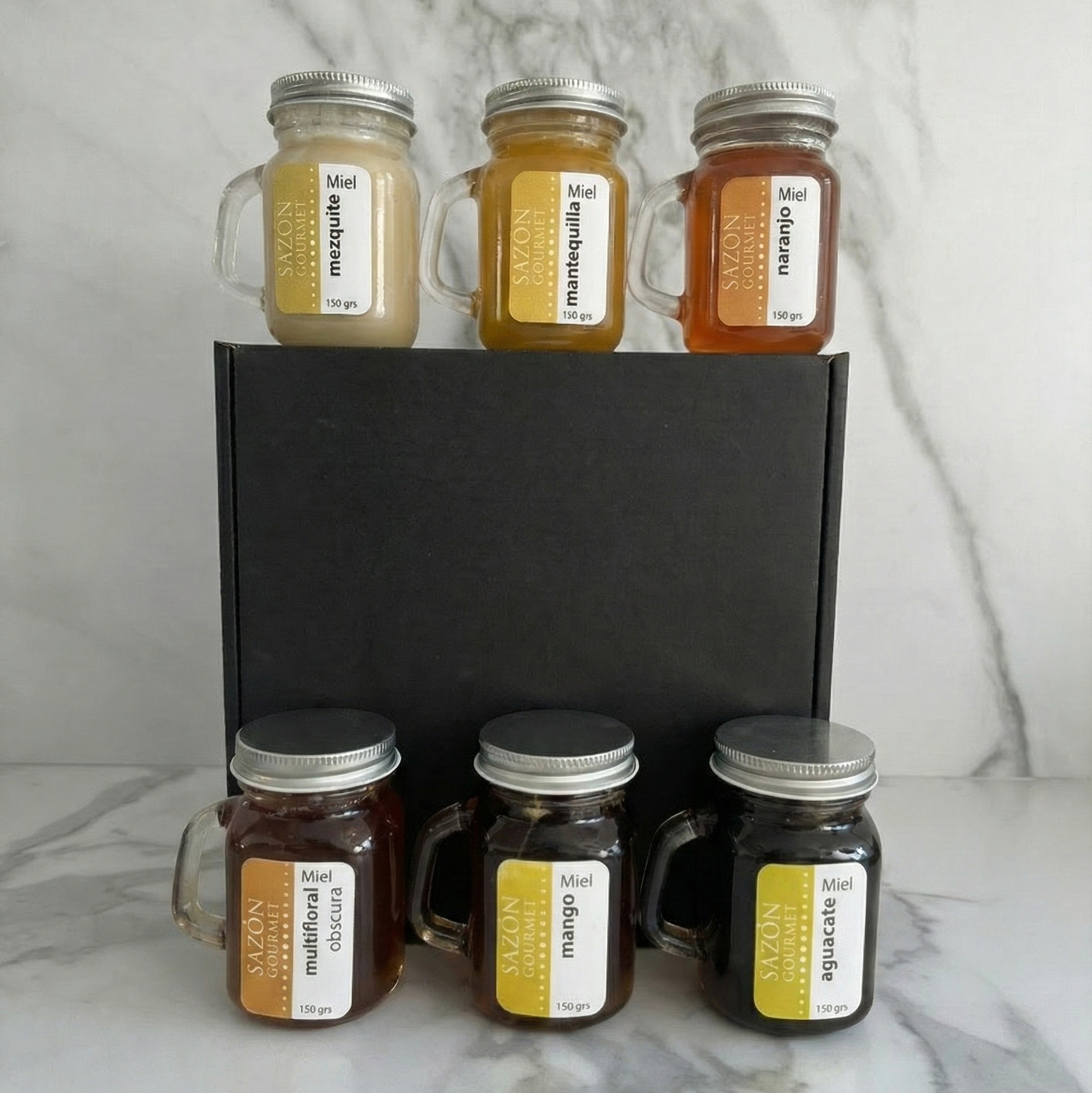 Paquete con 6 variedades de miel