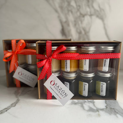 Paquete con 8 variedades de miel