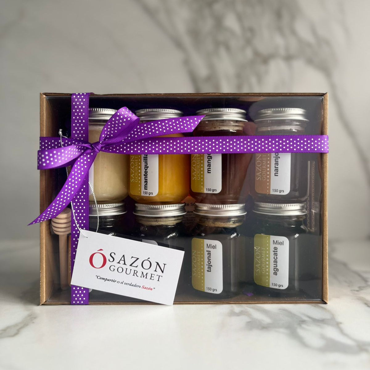 Paquete con 8 variedades de miel