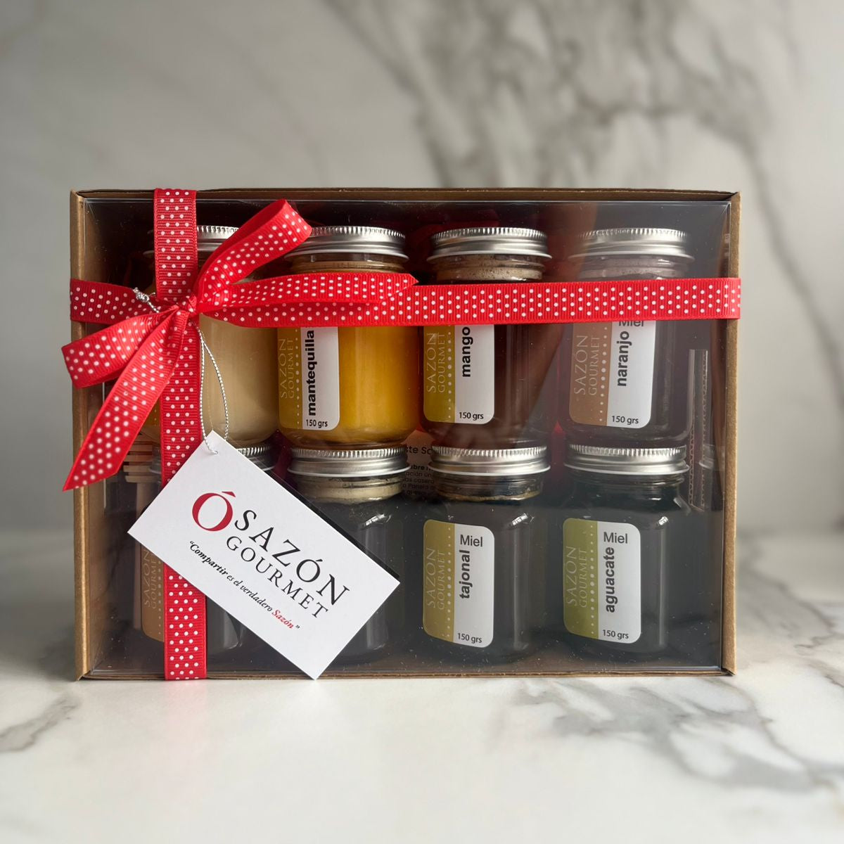 Paquete con 8 variedades de miel